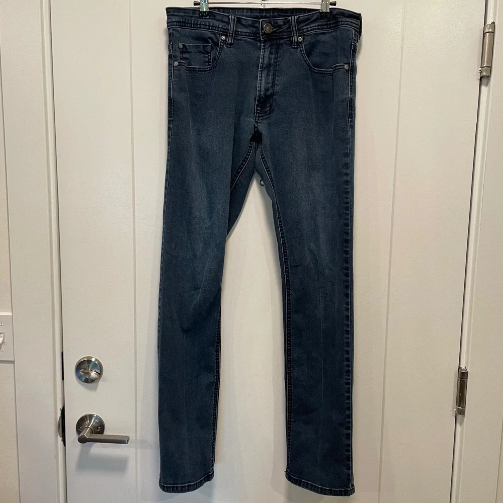 Buffalo David Bitton Axel Slim Stretch Jeans Mens 32x32 Dark Wash Denim 1342536